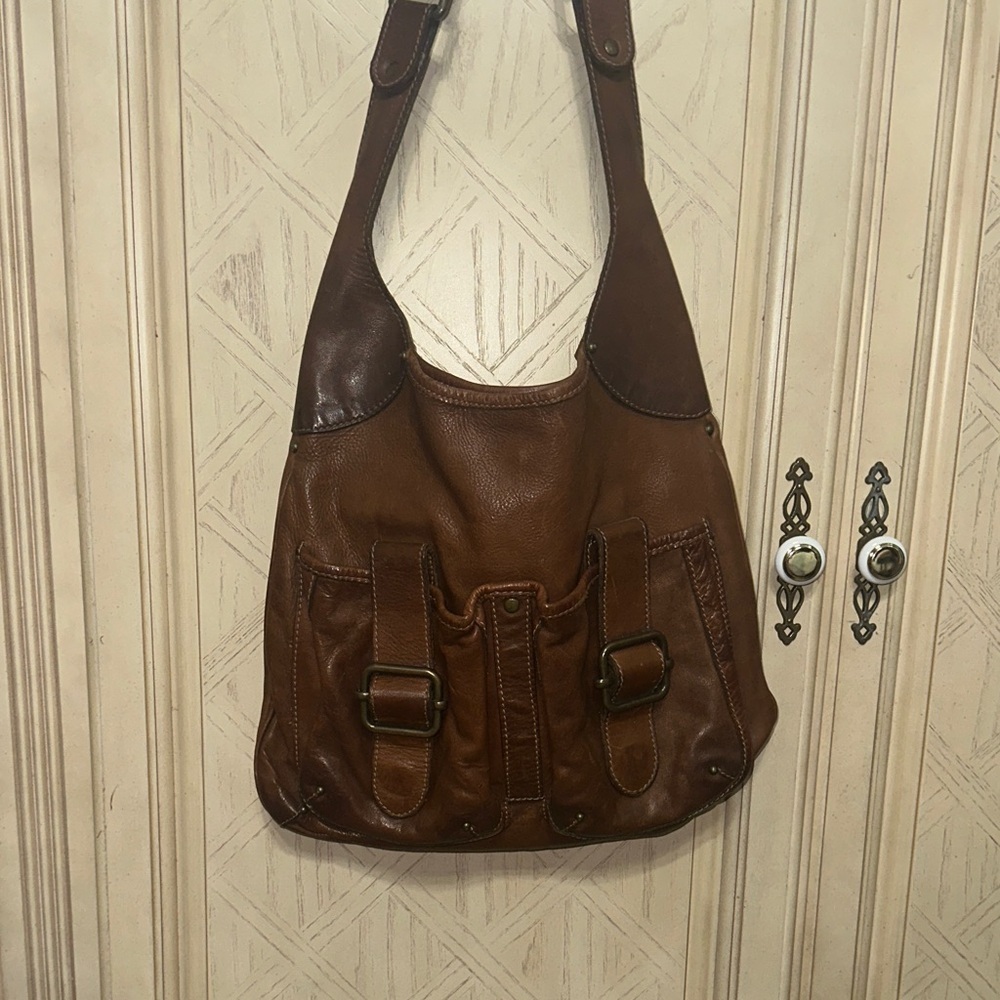 Banana republic large leather hobo bag unisex - Picture 10 of 16